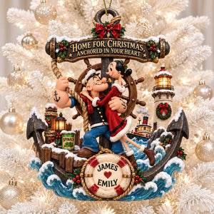 Anchored In Your Heart Acrylic Ornament - Personalized Christmas Gifts For Couples 06hadt210926-Homacus