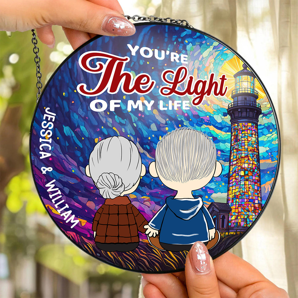 Personalized Gifts For Couple Stained Glass You're The Light Of My Life 03TODT130125HG-Homacus