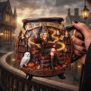 Just One More Page Ceramic Cauldron Mug - Personalized Gifts 03PATA200826