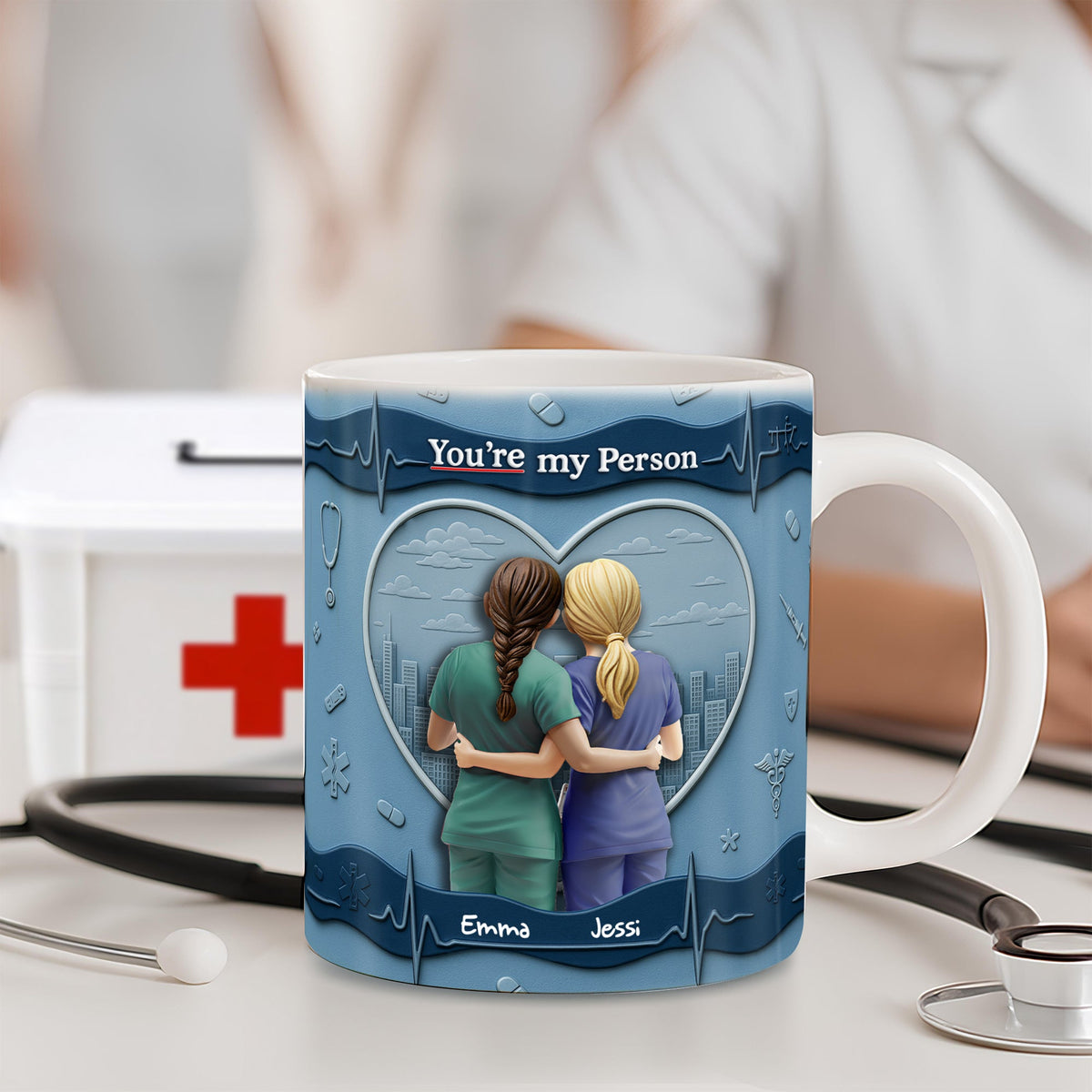 Nurse Besties Coffee Mug - Personalized Gifts For Best Friends 03QHLU290525-Homacus