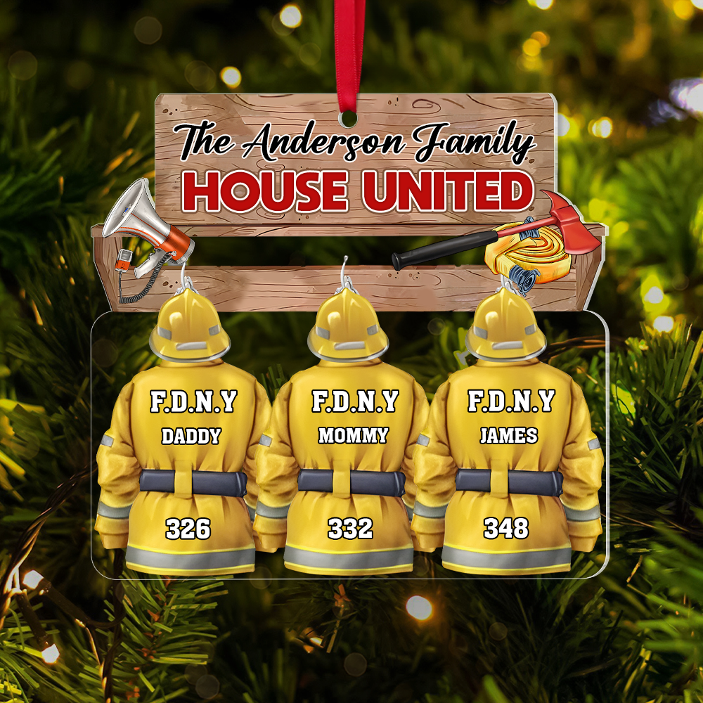 Personalized Christmas Gift For Firefighter Family Ornament 03HUPU171024-Homacus