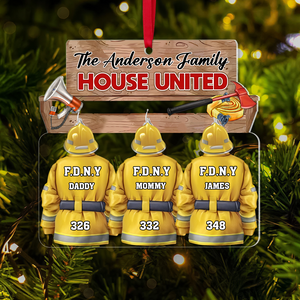 Personalized Christmas Gift For Firefighter Family Ornament 03HUPU171024-Homacus