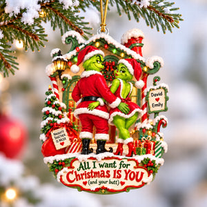 Playful Love Ornament, Personalized Gifts For Couple 04QHQN160926-Homacus