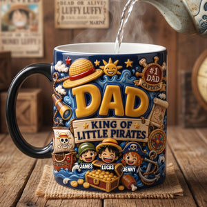 Adventure Captain Dad Magic Mug - Personalized Gift For Dads 01PATN210526-Homacus