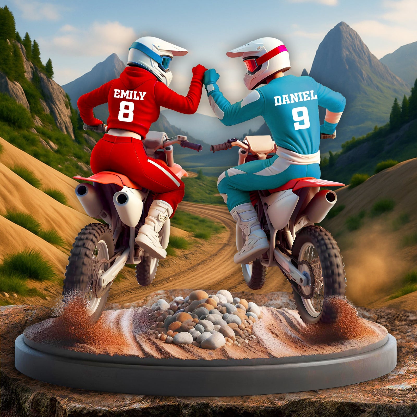 Dirt Bike Couple Acrylic Plaque - Personalized Gifts For Couple 01OHLU120625-Homacus