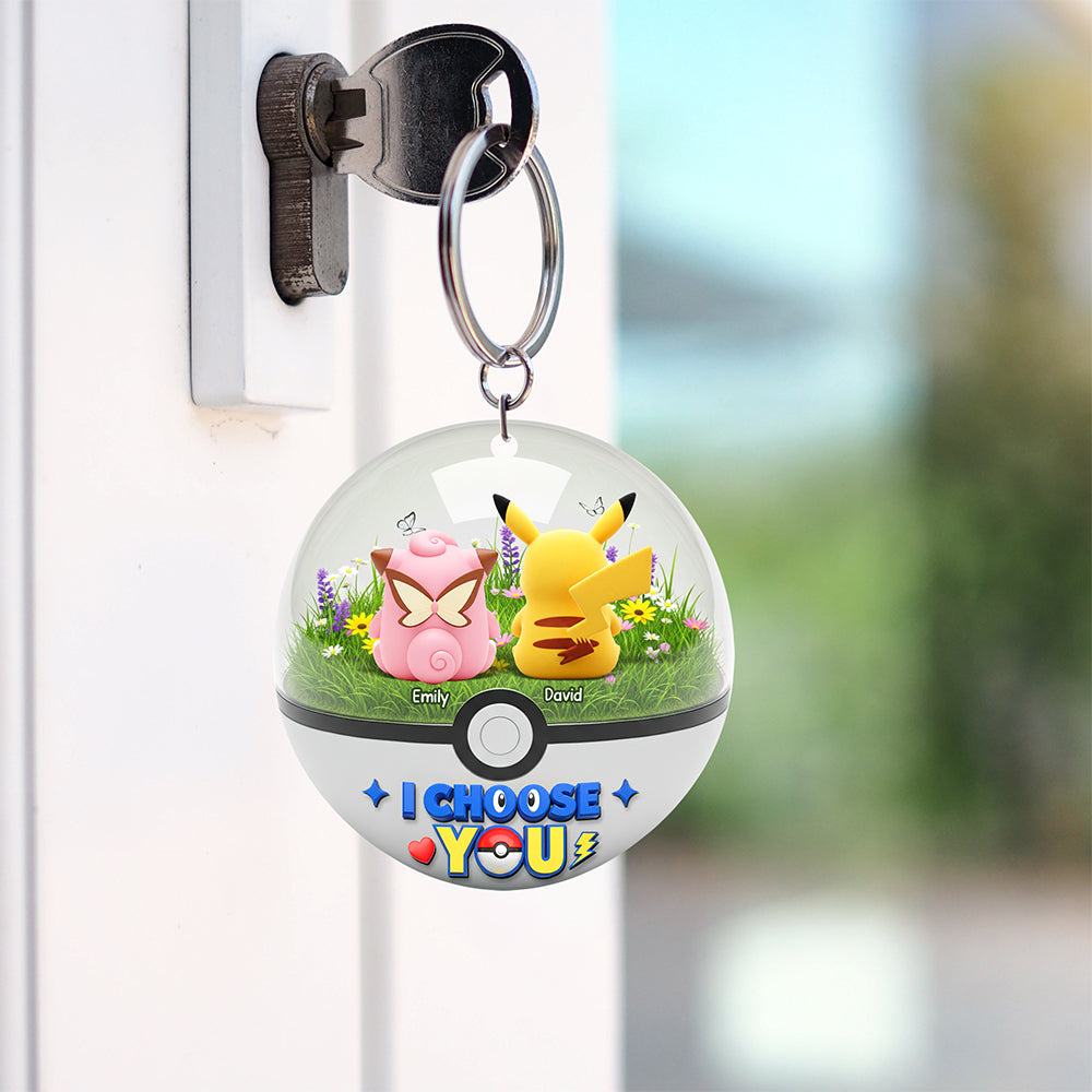 Cartoon Couple Keychain - Personalized Gifts For Couple 03ohqn250725-Homacus