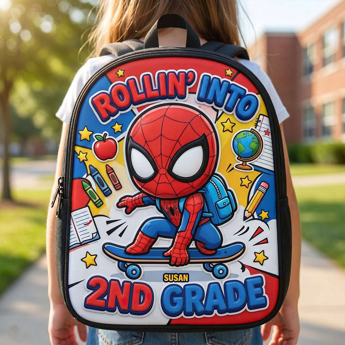 Little Skater Hero Backpack - Personalized Gifts For Kids 04NADT300626-Homacus