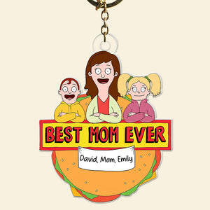 Personalized Gifts For Mom Keychain Best Mom Ever 02TOQN100225HG-Homacus