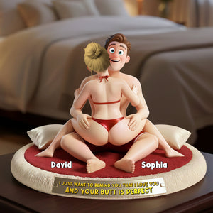 Playful Hugging Couple Acrylic Plaque - Personalized Gifts For Couples 08OHLU251125