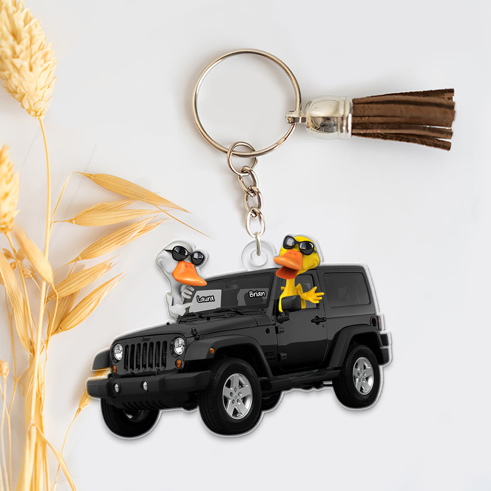 Personalized Gifts For Off-road Lovers Keychain, Happy Ducks 03qhqn281224-Homacus