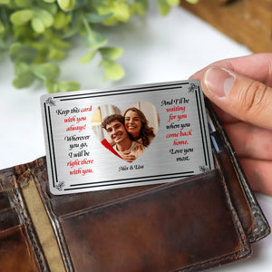 Custom Photo Gifts For Couple Aluminum Wallet Card 02KAMH311224-Homacus