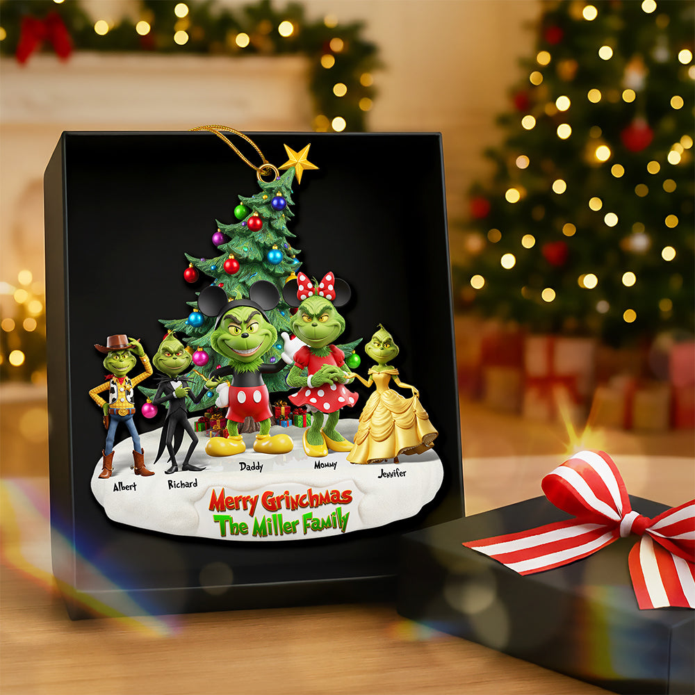 Playful Green Family Christmas Ornament - Personalized Gifts For Family 01naqn240925-Homacus