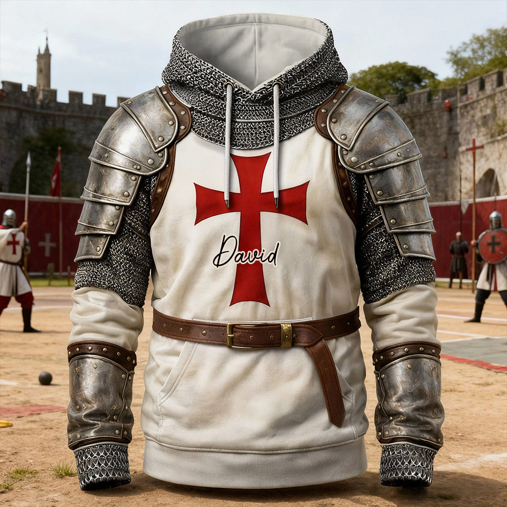 Knights Templar & Jesus 3D Hoodie - Personalized Gifts For Christians Warrior 01hutn271225-Homacus
