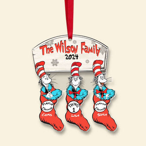 Personalized Gifts For Family Christmas Ornament, Hanging Socks 01QHMH260924-Homacus