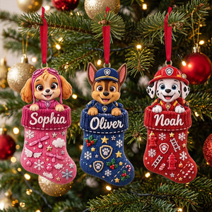 Rescue Pups Christmas Stocking Ornament - Personalized Gifts For Kids 06TTTN201026-Homacus