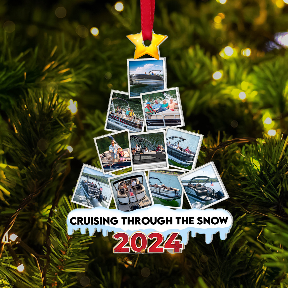 Pontoon Custom Photo Acrylic Christmas Ornament 05HUPU270924-Homacus