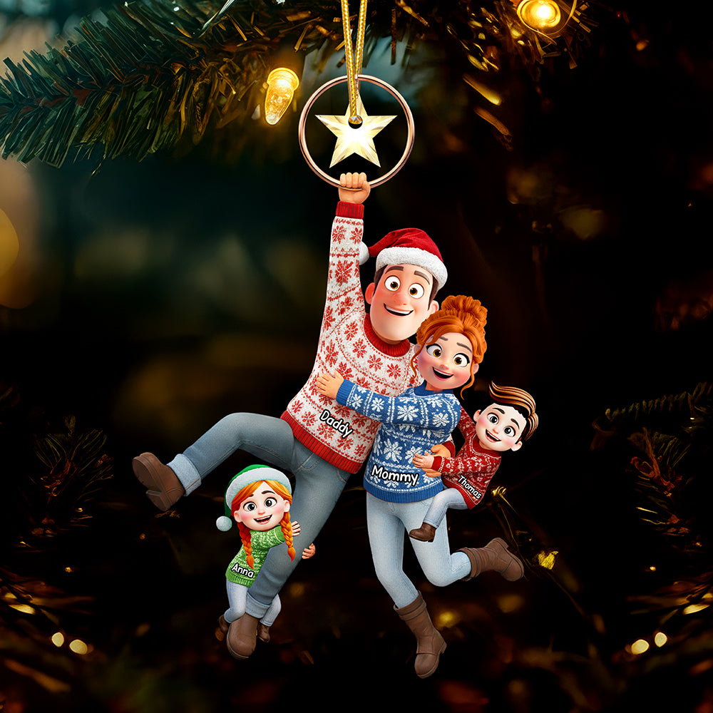 Flying Family Ornament - Personalized Gifts For Family 01qhqn300925-Homacus