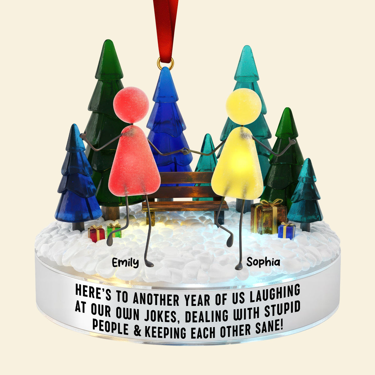 Sea Glass Friendship Ornament – Personalized Christmas Gifts For Besties 05naqn281025-Homacus