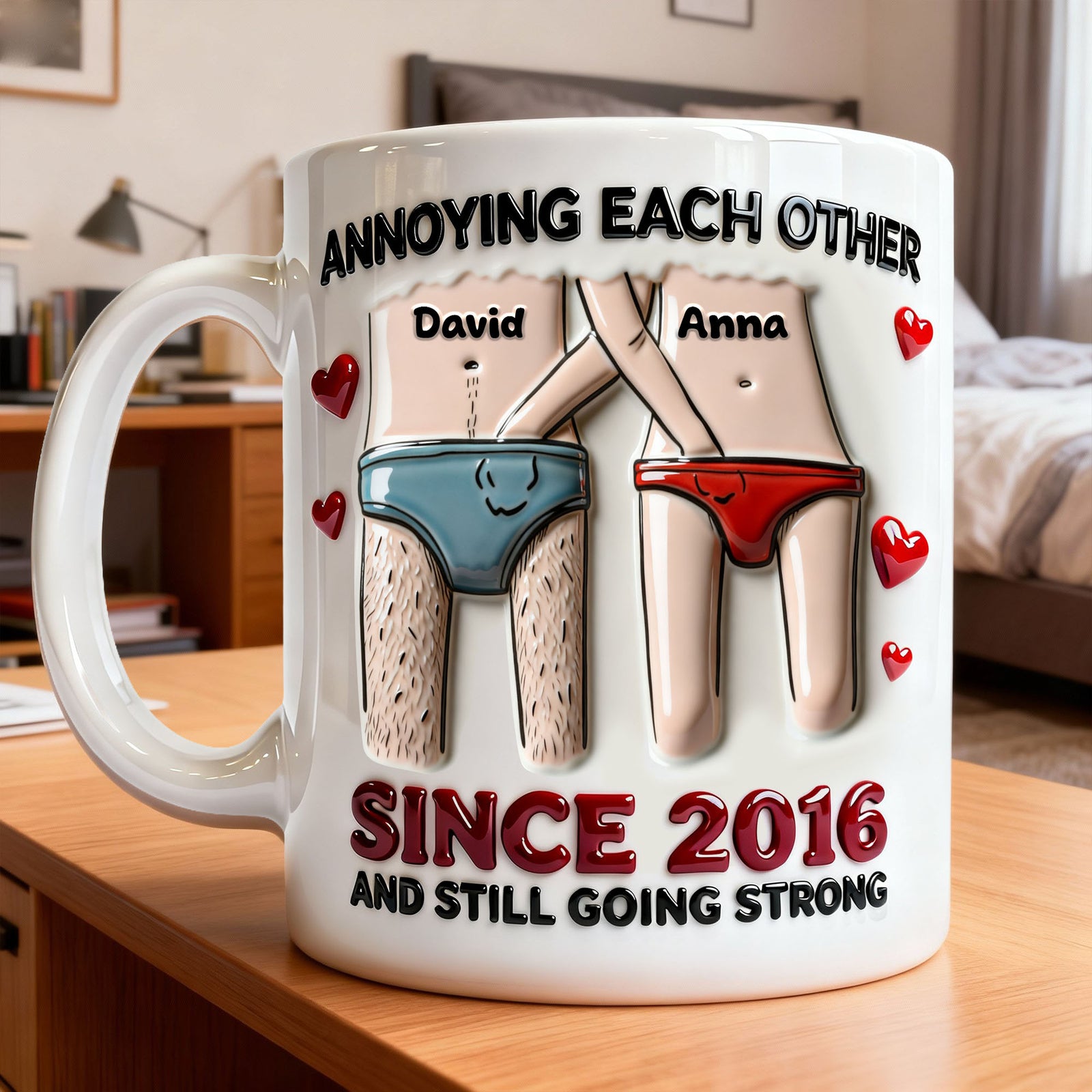 Annoying Each Other Couple - Personalized Anniversary Gift For Couples 02NALU120126-Homacus