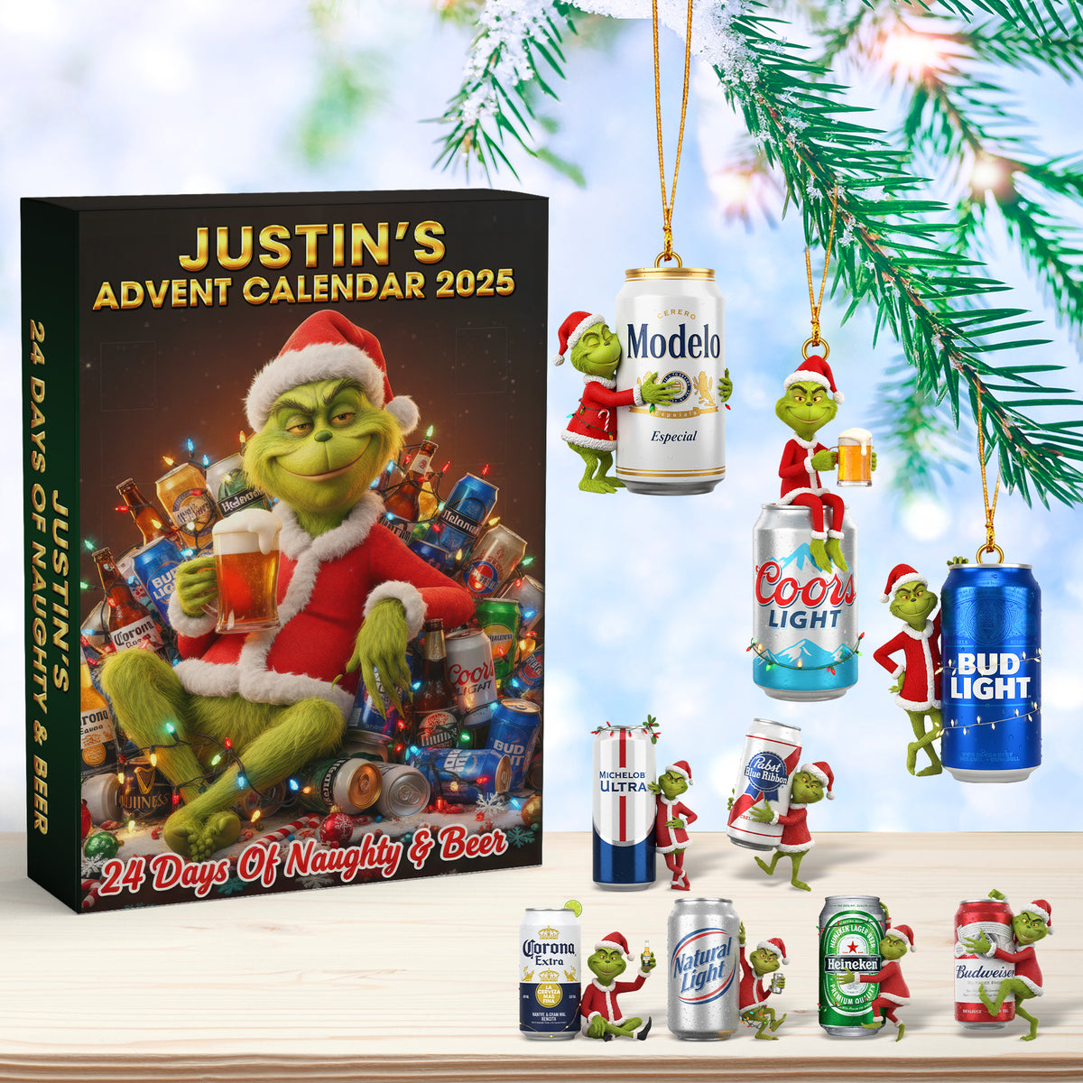 Drinking Monster Blind Box - Personalized Christmas Advent Calendar For Drinking Lovers 01naqn151025-Homacus