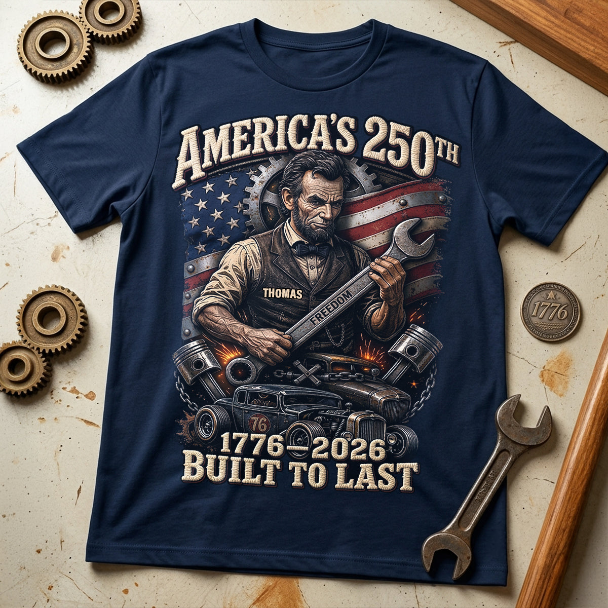 Mechanic Freedom - Celebrated America 250th Anniversary Shirt - Gifts For Patriots 05padt080626-Homacus