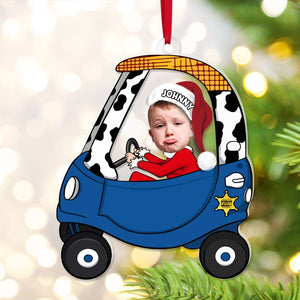 Custom Photo Gifts For Kids Driving Car Acrylic Ornament 04KALU131124-Homacus