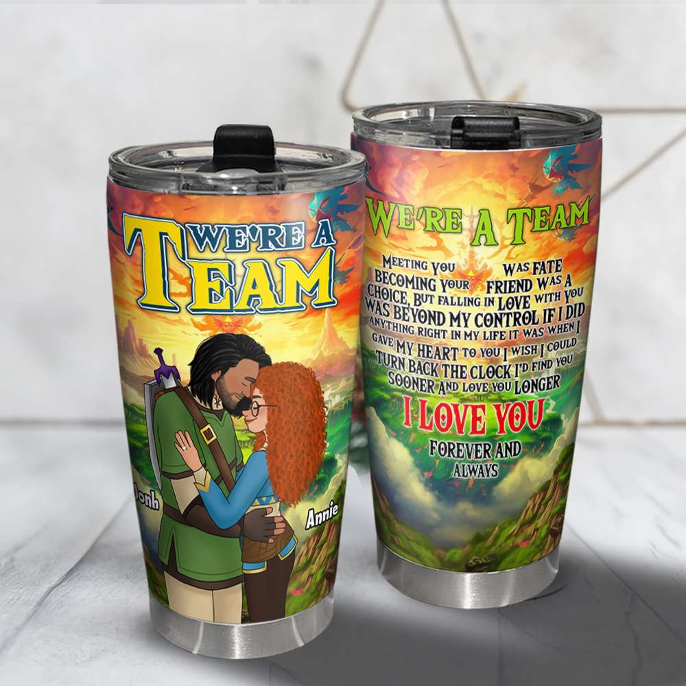 Personalized Gifts For Couples Tumbler We're A Team 02XQLU160125HG-Homacus