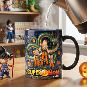 Legend Warrior Mom And Kids Magic Ceramic Coffee Mug - Personalized Gifts For Mother's Day Magic Mug 03NATN070426-Homacus