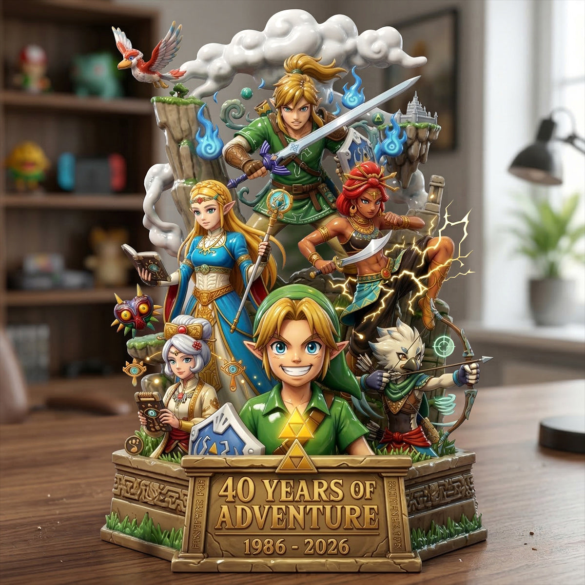 40 Years of Adventure & Courage Shaped Plaque – Personalized Anniversary Gift 01TOTN170326-Homacus