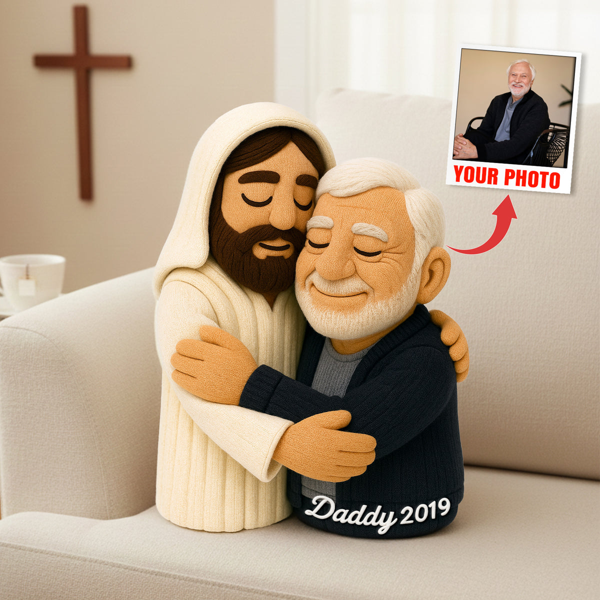 Jesus Heaven Pillow - Custom Photo Gifts For Memorial Christian Pillow 09HULU081225-Homacus