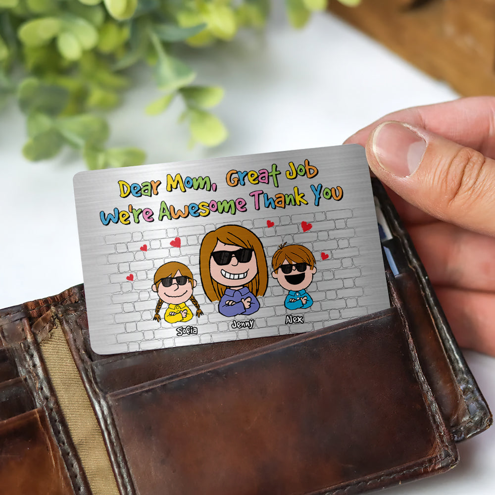Personalized Gifts For Mom Aluminum Wallet Card Babies Say Thank Mom 02KAMH181224HH-Homacus