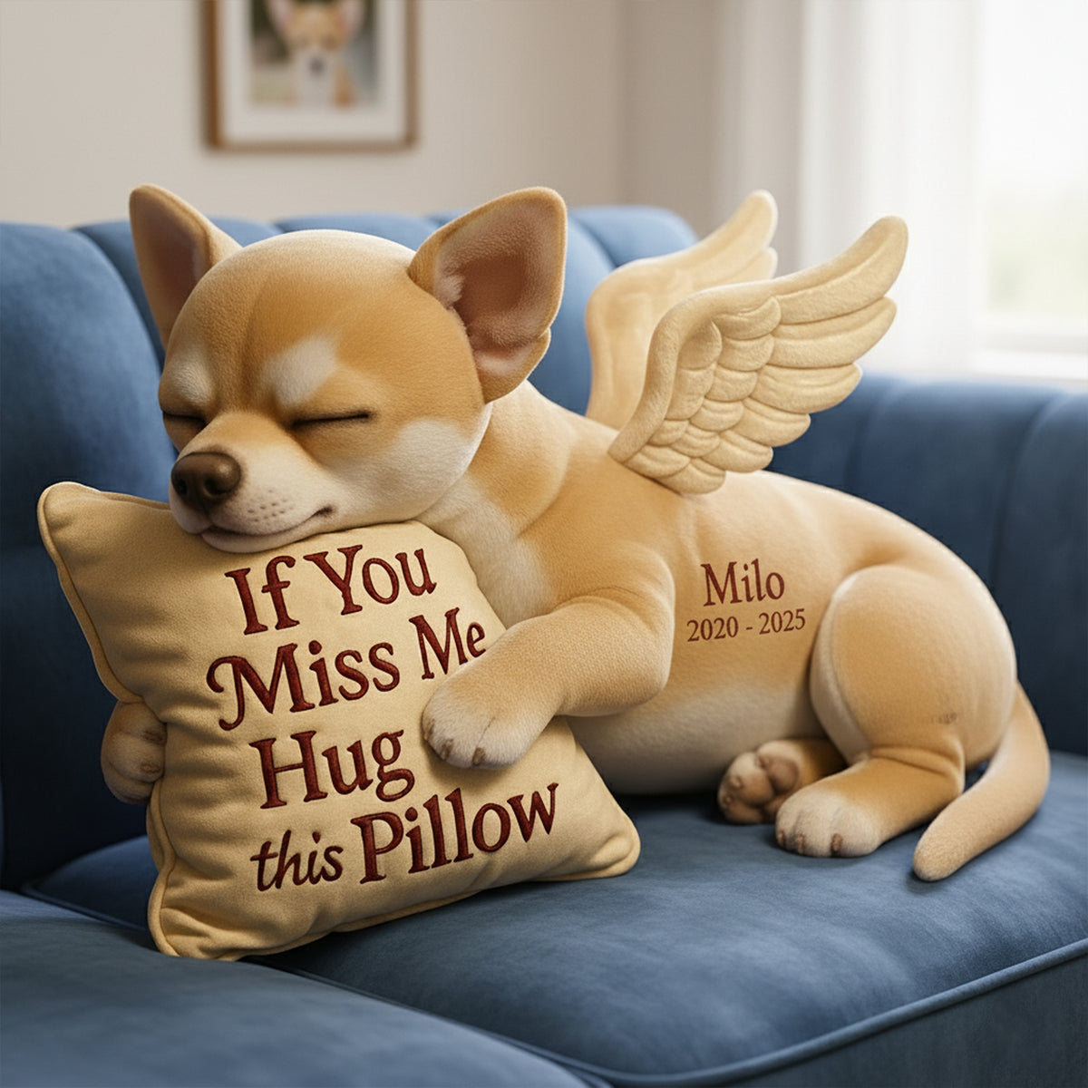 Dog Memorial Custom Shaped Pillow - Custom Photo Gifts For Dog Lover 04TGLU081125-Homacus