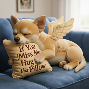 Dog Memorial Custom Shaped Pillow - Custom Photo Gifts For Dog Lover 04TGLU081125-Homacus