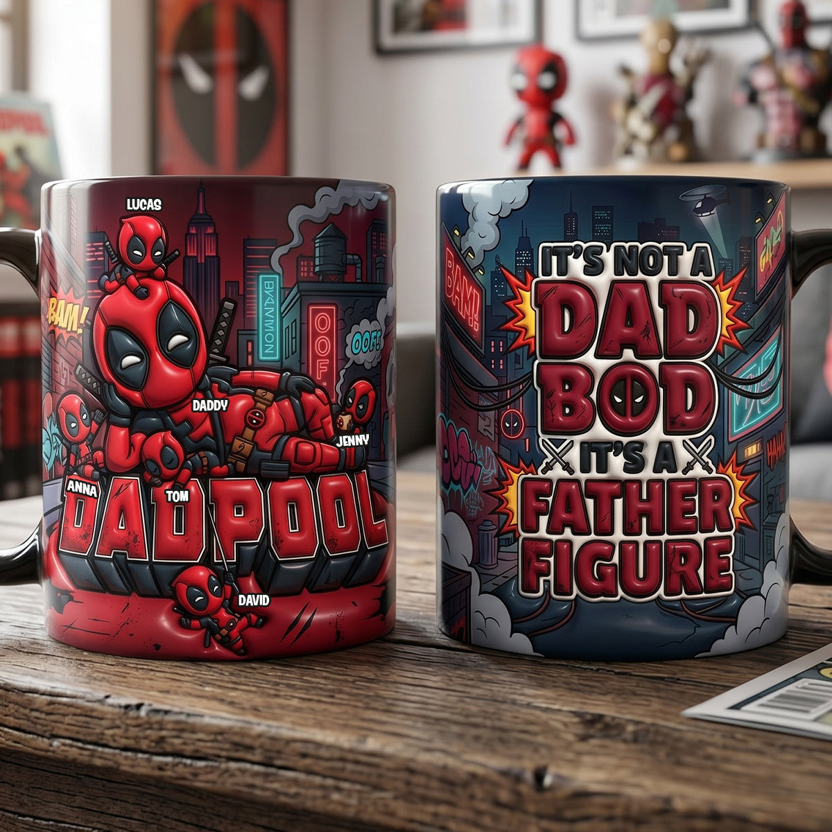 Hero Dad Bod Accent Mug - Personalized Gifts For Dad 02NATN060526-Homacus