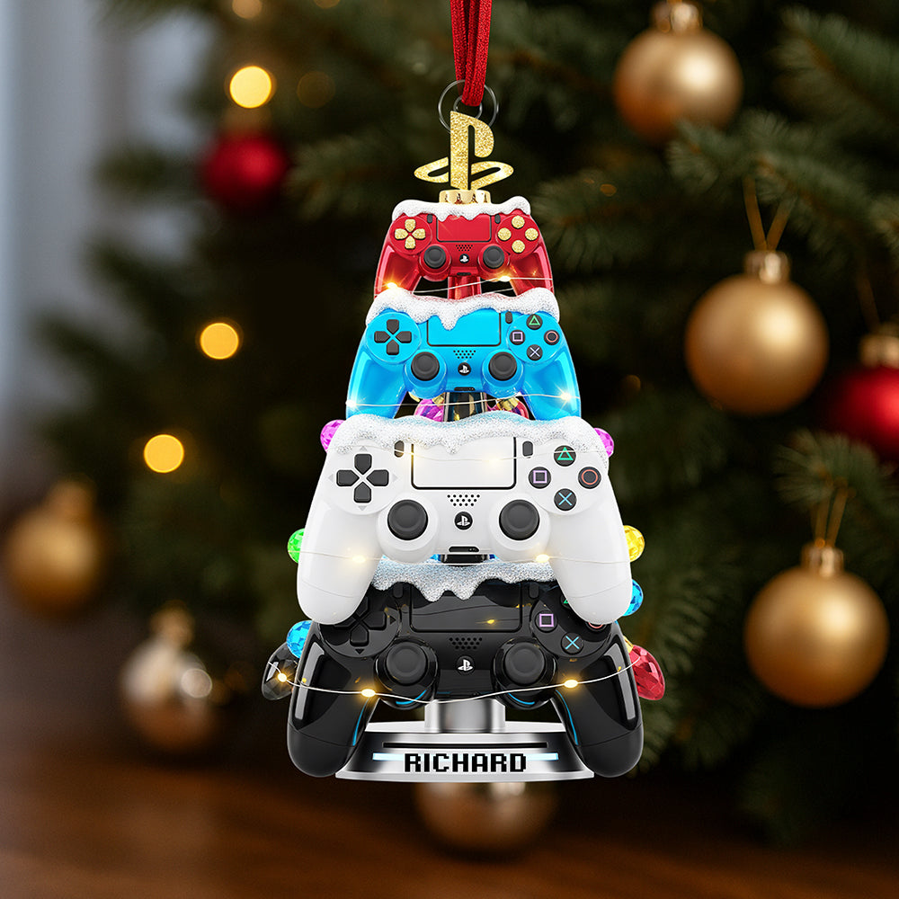 Gaming Tree Christmas Ornament - Personalized Gifts For Gamers 04naqn040925-Homacus