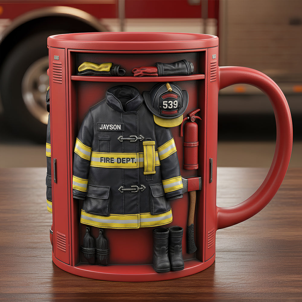 Firefighter Locker Mug - Personalized Gifts For Firefighter 04KIDT201225-Homacus