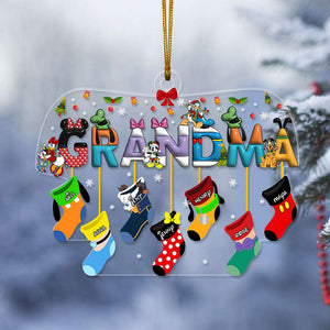 Personalized Gifts For Grandma Socks Christmas Acrylic Ornament 04XQLU071124-Homacus