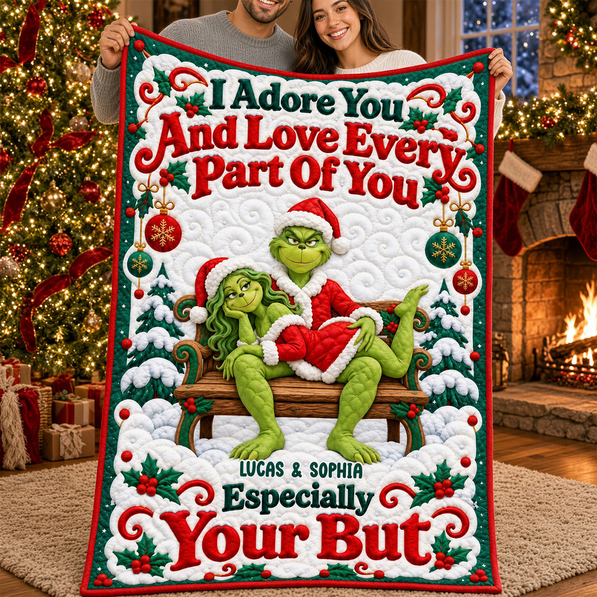 Funny Mischief Couples Blanket - Personalized Christmas Gifts For Couples 03ohtn051026