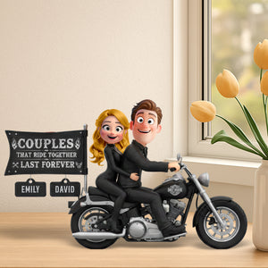 Biker Couple Acrylic Plaque - Personalized Gifts For Couples 05kiqn151225-Homacus
