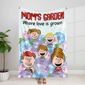 Personalized Gifts For Mom Blanket 04totn030125hh Mom's Garden Where Love Is Grown-Homacus