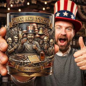 Fun Freedom Party Drinking Glass - Custom Photo Gifts For Patriots 02qhta270526-Homacus
