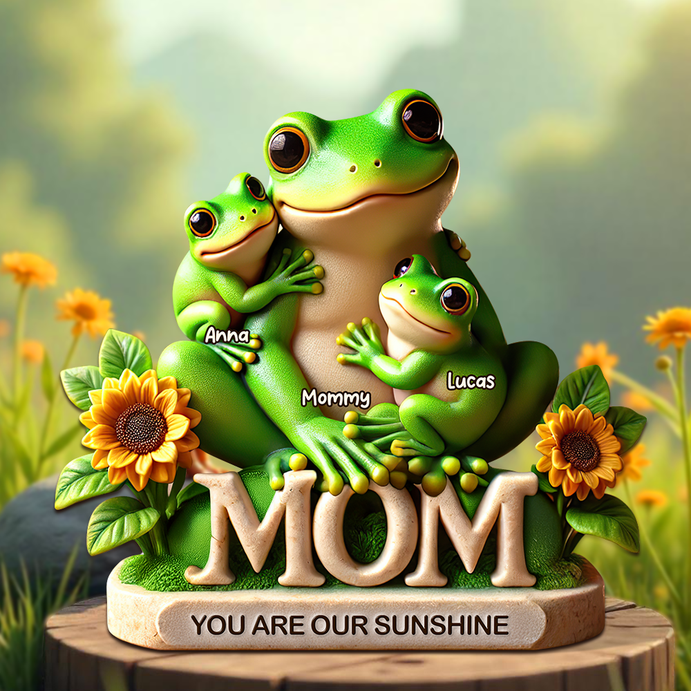 Frog Mom Plaque - Personalized Gift For Mom 03HUPU190425-Homacus