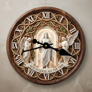 Faith-Inspired Wall Clock Personalized Gifts For Christian 04TODT231225-Homacus