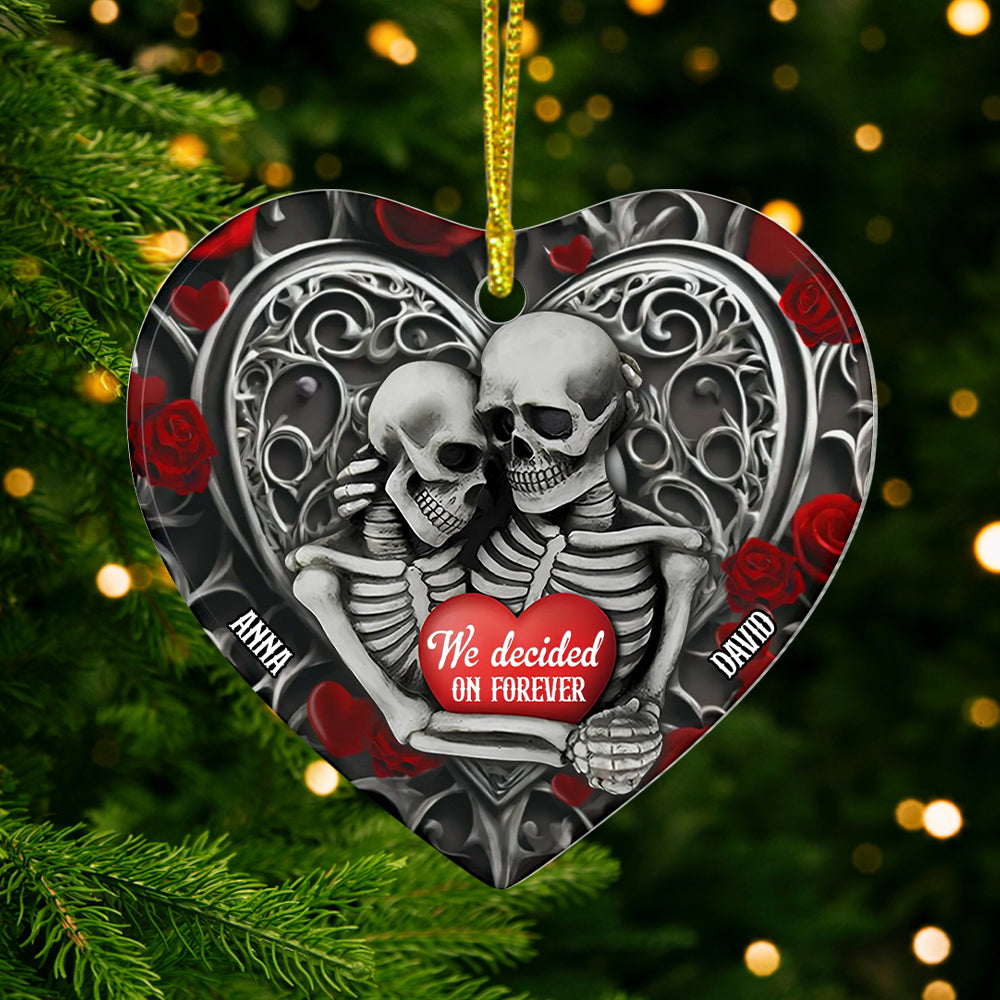 Personalized Christmas Gift For Couple Ornament Skeleton Couple 02OHTN041124-Homacus
