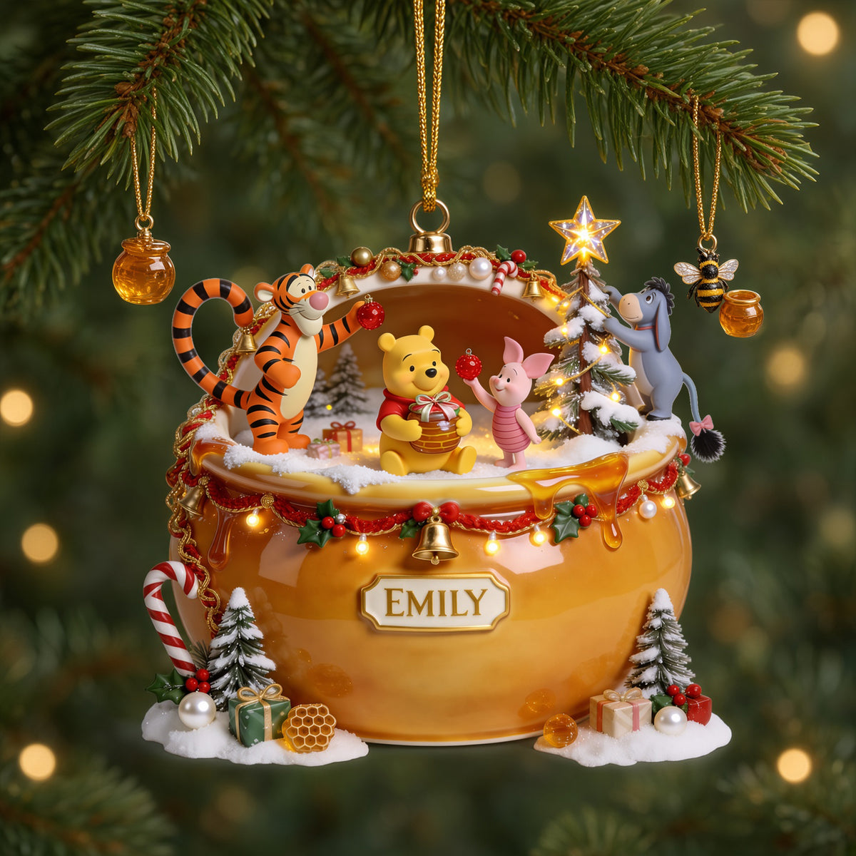 Sweet Holiday Acrylic Ornament - Personalized Gifts For Christmas 02halu140826-Homacus
