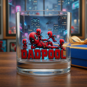Father's Day Hero Squad Round Glass - Personalized Gifts For Father 01naqn280426-Homacus