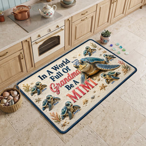 Sea Turtle Family Runner Rug - Personalized Gifts For Grandma 04huta270826-Homacus