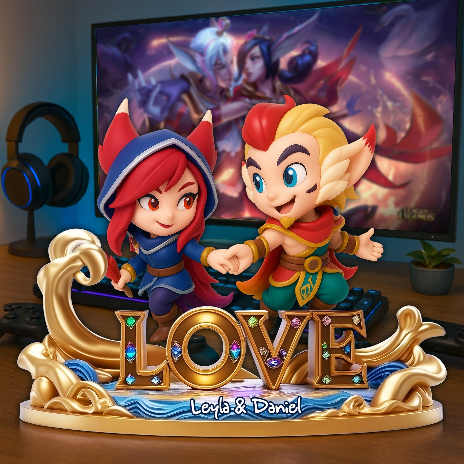 Enchanted Battle Couple Acrylic Plaque - Personalized Gifts For Couples 05TGLU040625-Homacus