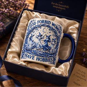 Witch Toile De Jouy Accent Mug - Personalized Gifts For Witches 03tydh210726-Homacus