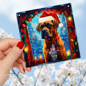 Personalized Christmas Gifts For Dog Lovers Suncatcher Ornament Christmas Boxer 02hupu100924-Homacus